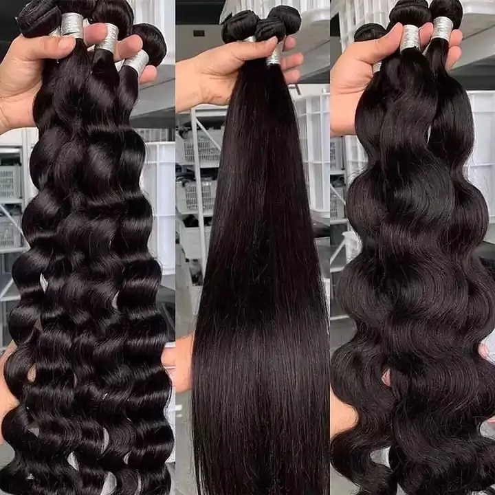 Hot Sell Remy Hair Extensions Weft 100% Brazilian Human Hair Bundles Virgin Flat Weft 10A Hair Extensions For Black Women