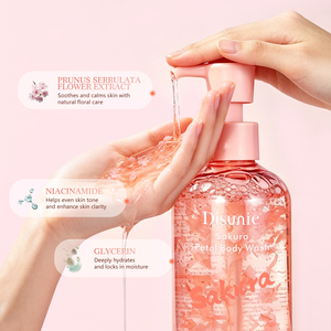 Gel de Ducha Iluminador con Niacinamida y Pétalos de Sakura para Distribuidores Globales, Fragancia Floral Fresca, Gel de Ducha para una Piel Radiante - Product Image 5