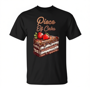 T-shirt Piece Of Cake en forme de tranche de gâteau au chocolat et aux fraises - Product Image 2