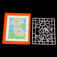 AAGU Low MOQ personalizzato metallo taglio muore cornice fiore carta carta sfondo artigianato in metallo per strumento di goffratura fiore Scrapbooking