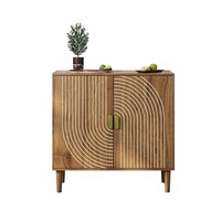 Buffet en bois de style ferme européenne moderne, meuble de rangement écologique et durable pour salon et salle à manger