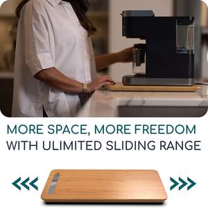 Deslizador <span class=keywords><strong>de</strong></span> electrodomésticos <span class=keywords><strong>de</strong></span> cocina, bandeja deslizante <span class=keywords><strong>de</strong></span> armario <span class=keywords><strong>de</strong></span> bambú para cafetera, freidora <span class=keywords><strong>de</strong></span> aire, licuadora, <span class=keywords><strong>tostadora</strong></span> (13 "X 16") - Product Image 2