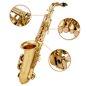 Saxophone alto Eb de haute performance, meilleur son, prix de gros chinois, laque dorée, instrument en laiton - Product Image 3