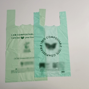 Sacs en PE compostables et biodégradables pour t-shirts, personnalisables, pour restaurants, plats à emporter et courses, en promotion - Product Image 2