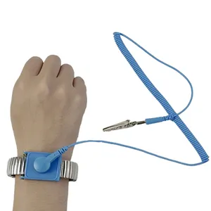 JEJOR PVC/PU Earthing Grounding Wristband Hand Electrostatic Anti Static Bracelet ESD Wrist Strap