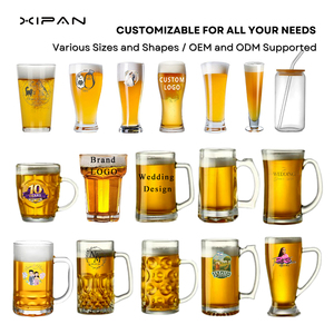 Verre à bière Xipan en verre transparent de 500 ml avec poignée, personnalisable avec logo, pour l'Oktoberfest, hôtels et cadeaux d'affaires - Product Image 4