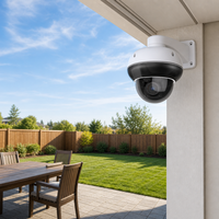 Dôme PTZ WiFi 5MP avec positions prédéfinies, suivi humanoïde IA, extérieur, ABS