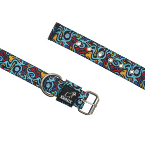 Graffiti Custom <b>Dog</b> <b>Collar</b> Nylon Ribbons Luxury Fashion Metal Buckle Hardware Logo Color Printing High Quality Craft Lunong - Product Image 6