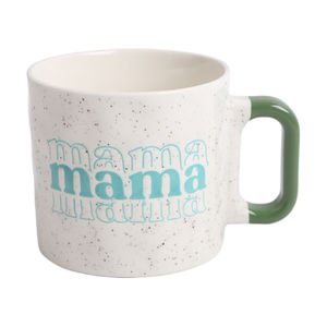 Tazas de café en relieve con pantalla de seda para mamás, productos en relieve, moteado de cerámica, clásico, con mango cuadrado - Product Image 4