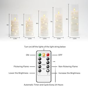 Lot de 3 bougies LED en plastique en forme de pilier, à piles, blanc chaud, pour mariage, Noël, décoration quotidienne de la maison - Vente en gros usine - Product Image 4
