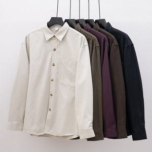 <span class=keywords><strong>Chemise</strong></span> à manches longues <span class=keywords><strong>en</strong></span> <span class=keywords><strong>lyocell</strong></span> personnalisée avec poches à surpiqûres contrastées pour hommes, <span class=keywords><strong>chemise</strong></span> décontractée à manches longues pour hommes, coupe ample, printemps - Product Image 6