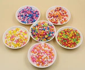 Съедобные испанские нарезанные звезды конфеты Халяльные смешанные цвета посыпки для украшения пекарни
