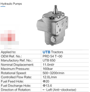 Pompes hydrauliques à engrenages anti-horaire 160bar gauche Remplacement des pièces de pompe hydraulique de tracteur UTB 650 - Product Image 2