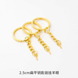 25 28 30mm Schraubstift-Schlüsselringe im Großpack, Schraubösen-Schlüsselanhänger, Schlüsselringe zum Aufhängen, Schafaugen-Schrauben, goldene Schlüsselanhänger, Schmuckzubehör - Product Image 4