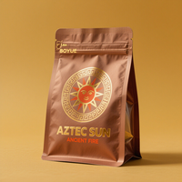 Sachet à fond plat en Mylar anti-odeur et résistant aux enfants, imprimé sur mesure, scellable à chaud, en feuille d'aluminium pour herbes, thé, café