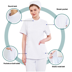 Ultra-Comfortable Nurse Uniform Set 2-Piece Women's Medical Scrubs Long-Lasting with Pockets Hospital <strong>Nursing</strong> <strong>Outfit</strong> - Product Image 2