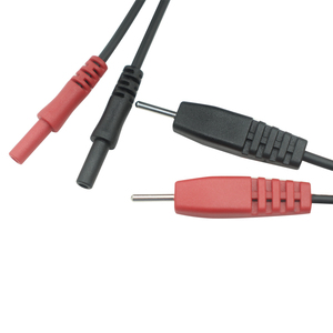 Fabrika özel fizyoterapi kablosu 2.0mm yuvarlak tüp sonu SR çift 2.0mm elektrot Pin kurşun tel terapi kablosu - Product Image 5