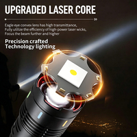 Lampe torche tactique ultra-lumineuse 30W pour l'extérieur, rechargeable, batterie ultra-lithium, zoom optique, faisceau longue portée