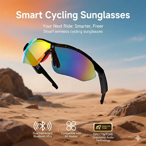 Lunettes de sport polarisées unisexes, commande tactile, ajustement interpupillaire, musique, cyclisme/running/baseball, anti-UV, IP68 - Product Image 2