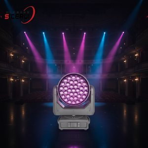 SITERUI Luz Móvil LED con <span class=keywords><strong>Zoom</strong></span> de 500W, 37x15W RGBW 4-en-1, Luz de Escenario con <span class=keywords><strong>Zoom</strong></span> 10-60, Control DMX512 para DJ, Fiestas, Discotecas, Bodas - Product Image 1