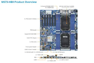 REV1.X MS73-HB0 + 32GB DDR5-4800รีเฟอร์บิชรวมทั้งแชท GPT 6458Q 6454S 6448Y 6438ม. 6434ชั่วโมง6434 6421N 6418ชั่วโมง6416ชั่วโมง6414U 5433N - Product Image 3