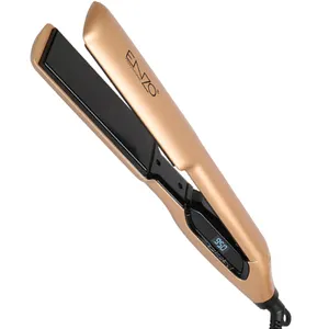 ENZO 2023 new products hair salon swivel power cord private label gold colour fast heat flat iron ceramic hair straightener
