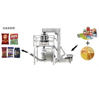 Sac à gousset automatique, machine d'emballage de biscuits à emballage vertical avec peseur multi-têtes, approbation CE