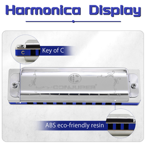 Orgue à Bouche pour Débutant en Acier Inoxydable, <span class=keywords><strong>Harpe</strong></span> Blues, 10 Trous, avec Noyau de Cuivre, Résine, Cadeau de Jeu, Harmonica - Product Image 5