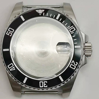 Cassa per Orologio Automatico in Acciaio Inossidabile da 40mm con Vetro Zaffiro, Compatibile con Movimento Meccanico NH35 NH36, Parti per Modifica Orologi con Quadrante Grande