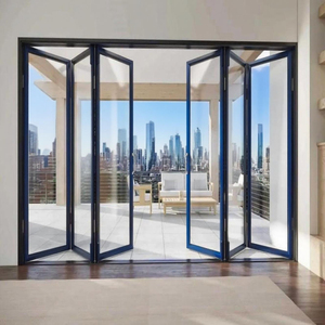 Puerta Plegable <span class=keywords><strong>de</strong></span> Aleación <span class=keywords><strong>de</strong></span> Aluminio <span class=keywords><strong>de</strong></span> Diseño Moderno Premium, Acabado <span class=keywords><strong>en</strong></span> Pintura Blanca, Sistema <span class=keywords><strong>de</strong></span> Deslizamiento Duradero, Aislamiento Acústico, Resistente al Viento Fuerte, Exterior - Product Image 5