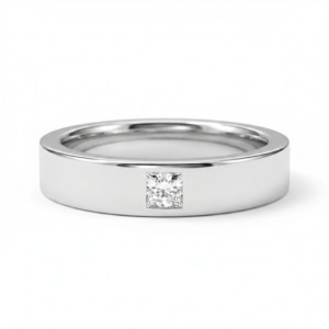 <span class=keywords><strong>Bague</strong></span> <span class=keywords><strong>solitaire</strong></span> classique pour homme en or 18 carats avec <span class=keywords><strong>diamant</strong></span> de laboratoire taille <span class=keywords><strong>princesse</strong></span>, couleur D VVS2, <span class=keywords><strong>diamant</strong></span> synthétique CVD certifié IGI, qualité supérieure - Product Image 1