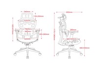 Chaise de bureau exécutive ergonomique moderne pour espace de travail commercial, avec assise en maille respirante, support réglable et repose-pieds pour bureau à domicile