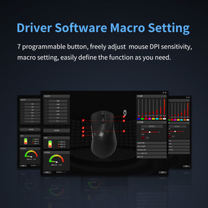 Sản Xuất Không Dây Gamer Chuột OEM Tùy Chỉnh Có Dây Chơi Game Không Dây Bt Chuột 2.4G 3311V Cảm Biến Thái Lên đến 12000 Dpi - Product Image 5
