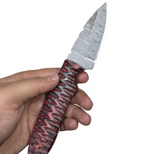 Couteau à lame fixe Drop Point en acier Damas pour le camping et la survie - Prix compétitifs pour les détaillants - Product Image 3