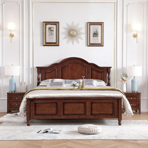<span class=keywords><strong>Letto</strong></span> Matrimoniale Moderno in Legno Massello Stile Americano 1.8m, <span class=keywords><strong>Letto</strong></span> per <span class=keywords><strong>Camera</strong></span> <span class=keywords><strong>da</strong></span> <span class=keywords><strong>Letto</strong></span> Principale 1.5m Stile Americano 2*2.2m - Product Image 1