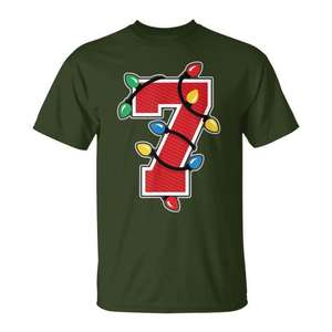 Camiseta Six Seven Meme Christmas Lights Holiday College - Product Image 1