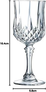 Copas de Vino Blanco de Cristal Elegantes y Modernas al por Mayor, Copas de Fiesta Grabadas de Lujo Vintage, Juego de 2/6 de 150-300 ml - Product Image 4