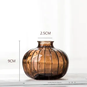 Terlaris Vas Kaca Ditiup Kreatif Baru Dekorasi Meja Rumah Vas Kaca Warna Bunga Bening Kecil