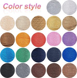 5Mm 3-Ply Xoắn Polyester Satin Dây Sáng Bóng Trang Trí DIY Thủ Công Mỹ Nghệ Trang Trí Nội Thất Rèm Túi Dây Rút Cho Tráng Hàng May Mặc - Product Image 5