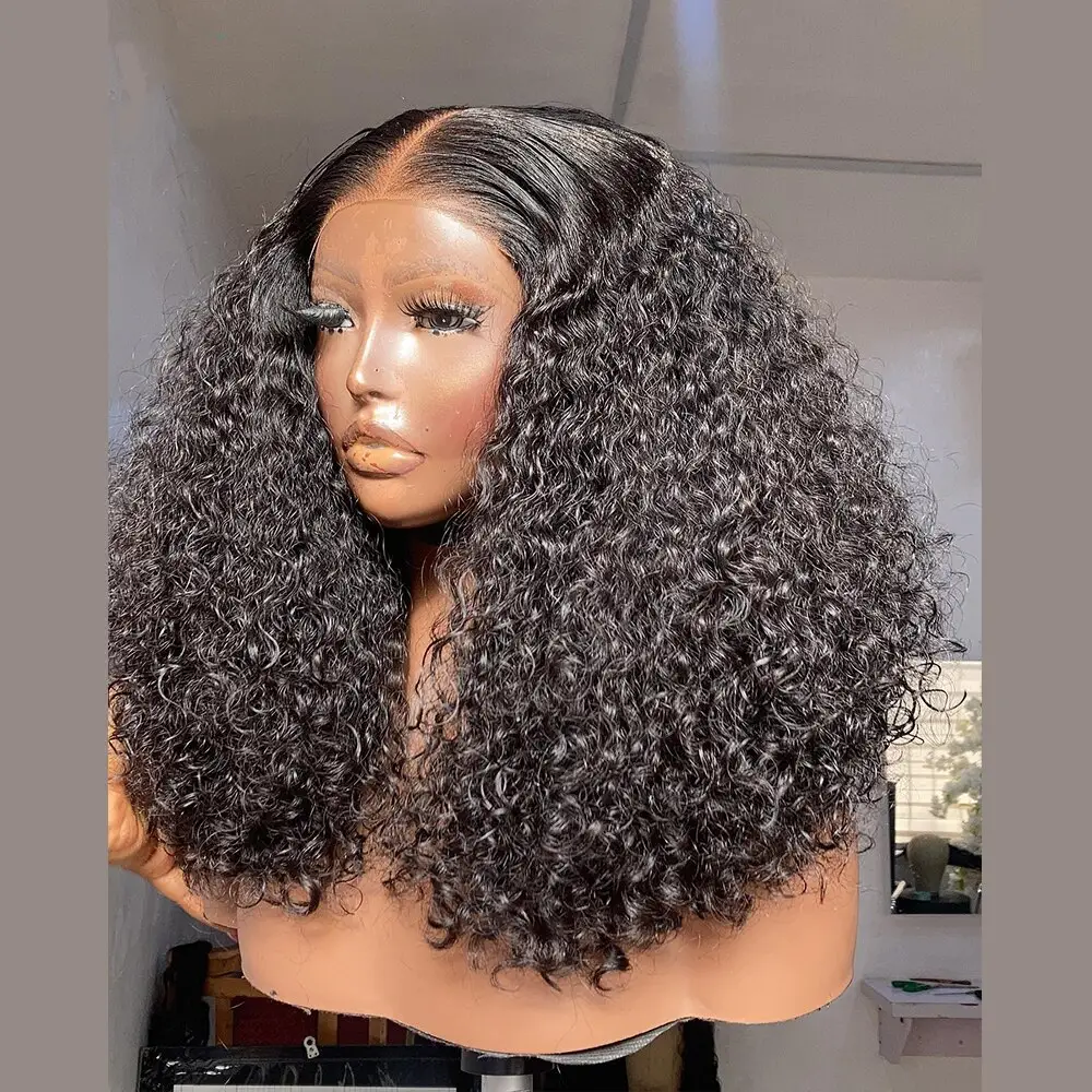 Goedkope Groothandel Zwart Human Hair Lace Front Pruik Jerry Curl Lace Frontale Pruiken Voor Zwarte Vrouwen Lijmloze Lace Sluiting Pruiken