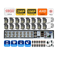Système de surveillance 16 canaux 5MP XVR AHD avec vision nocturne couleur et audio bidirectionnel