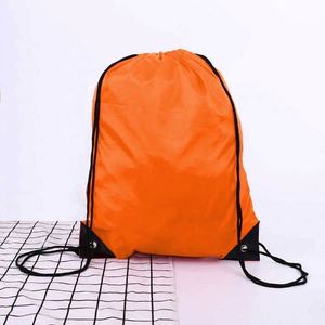 Unisex 210D Polyester <b>Drawstring</b> <b>Backpack</b> Custom Wholesale Sport Gym Yoga Bags with Pull String Wheel Caster Lock Hiking Sports - Product Image 3