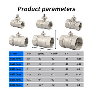 Válvula de Control de Flujo Motorizada Bidireccional de Latón 12v 24v, Válvula de Bola de <span class=keywords><strong>Agua</strong></span> Eléctrica de Acero Inoxidable 1/2'' 3/4'' 1'' - Product Image 3