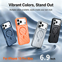 Coque fine anti-rayures et anti-empreintes avec texture ondulée mate, aimant intégré et protection antichute pour iPhone 18 17 Pro Max 16 Pro