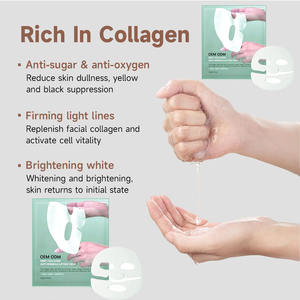 Máscara dividida de Colágeno Hidrolizado con logotipo personalizado, máscara de hielo transparente <span class=keywords><strong>facial</strong></span> en V para <span class=keywords><strong>piel</strong></span> seca, disuelve arrugas y blanquea - Product Image 4