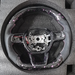 Volante Deportivo YLA de Cuero y Fibra de Carbono con Luces LED para Honda Civic 11ª Gen Si <span class=keywords><strong>Type</strong></span> R Ek G8 FE 2022 2023 2024 2025 2026 - Product Image 4