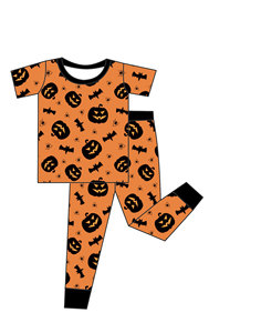 Pigiami per Bambini in Bambù Senza Dazi Doganali Qingli OEM, Produttore all'Ingrosso, Set Personalizzato di Pigiami a Maniche Corte per Halloween - Product Image 5
