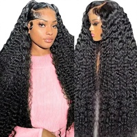 Wig Rambut Asli Vietnam Tanpa Lem, Rambut Kutikula Tertata Rapi, Wig HD Lace Frontal untuk Wanita Kulit Hitam