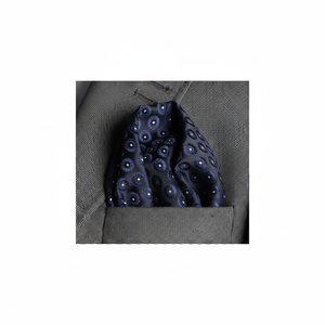 กระเป๋าสี่เหลี่ยมลายสีน้ำเงินเข้มของผู้ชาย - Product Image 2