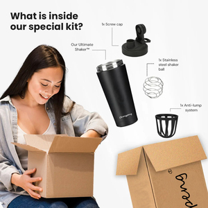 20oz/24oz Stainless Steel Double Wall Vacuum Insulated Protein <strong>Shaker</strong> Bottle Leakproof Lid BPA Free Eco-Friendly for Gym Outdoor - Product Image 6